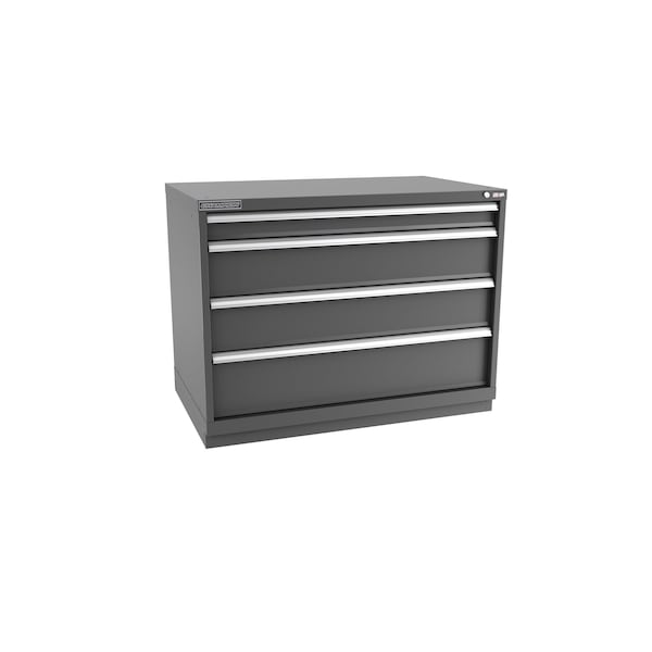 Champion Tool Storage Modular Tool Cabinet, 4 Drawer, Dark Gray, Steel, 47 in W x 28-1/2 in D x 36 in H E15000402ILCFTB-DG - main